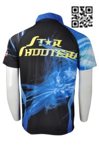 DS060 design of full-piece printed darts team shirts  sample order of macau darts team shirts  online order of single darts team shirts  darts team shirts hk centre back view